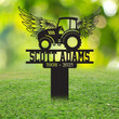 Personalized Tractor With Wings Stake With LED Light Tractor Sign Memorial Plaque In Loving Memory Sympathy Gift For Farmer