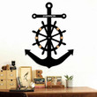 Personalized United States Navy Metal Wall Anchor & Ship Wheel Sign Military Gift Father's Day Gift Navy Emblem Sign Anchor Metal Sign