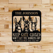 Personalized Keep Gate Closed Metal Sign Don't Let The Donkeys Out Funny Decor Farm House Sign Donkey Farm Decor Barn Hanging