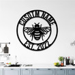 Personalized Bee Metal Sign With LED Light Honey Bee Metal Wall Bee Sign Honey Farm Signs Gift For Bee Keeper Honey Bee Monogram Decor
