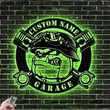 Custom Bull Dog Biker Metal Wall Art Custom Garage Sign With Led Lights Personalized Biker Name Sign Dad Gifts Motor Enthusiast