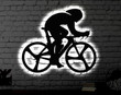 Speed bike LED Metal Art Sign Light up bicycle Name Metal Sign Multi Color Mountain bike Art Metal Bike Wall Art