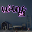 Wine Bar LED Metal Art Sign Light up Wine Bar Metal Sign Multi Colors Wine Bar Sign Metal Wine Bar Wall Art LED Wall Art Gift