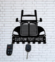 Personalized Trucks Keychain Holder Metal Sign Metal Sign For Trucker Gift For Trucker Father's Day Gift Idea Custom Text Metal Sign