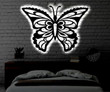 Butterfly LED Metal Art Sign Light up Butterfly Metal Sign Multi Colors Butterfly Sign Metal Butterfly Home Decor LED Wall Art Gift
