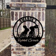 Personalized Rabbit Metal Sign Farmhouse Decoration Gift For Farmer Farm Sign Custom Name For Bunny Corner Monogram Sign for Entry Road