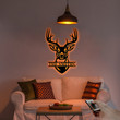 Personalized Buck Head Metal Sign With LED light Custom Dear Metal Wall Art For Deer Hunting Campsite Decor Housewarming Gift Hunter Gift