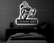 Personalized Snowmobile LED Metal Art Sign Light up Snow Mobile Name Metal Sign Multi Color Snowmobile Art Metal Wall Art