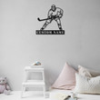 Custom Ice Hockey Metal Wall Art Personalized Sign With Led Lights Hockey Player Name Sign Gift