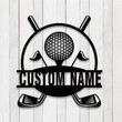 Custom Golf Sign LED Golfing Metal Wall Art 19th Hole Metal Sign Personalized Golf Player Name Sign Golf Gift Sign for Dad Golf Lover Decor