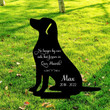 Custom Dog Metal Memorial Stake No Longer By Our Side But Forever In Our Heart Sympathy Sign Pet Loss Stake Grave Marker Pet Supplies