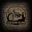 Motorcycle Metal Sign Personalized Motorcycle Metal Wall Art Custom Motocross Rider Name Sign Garage Wall Decor Motorcycle Lover Gifts