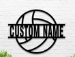 Personalized Volleyball Metal Wall Art Volleyball Metal Sign Custom Volleyball Player Name Sign Volleyball Wall Decor Volleyball Lover Gift