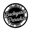 Backyard Paradise Metal Sign Custom Backyard Sign Backyard Decor - Patio - Porch Tropical Beach Sign Backyard Signs Patio Signs