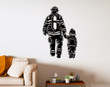 Firefighter Metal Wall Art Father And Son Metal Sign Gift For Father's Day Fireman Gift Love Father Sign For House Wall Decor