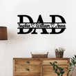 Father's Day Gift Personalized Metal Sign With Lights Gift For Dad Grandpa Custom Kid Names House Decor Wall Hanger Birthday Gift