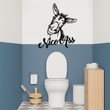 Donkey Nice Ass Metal Sign Bathroom Decor Toilet Sign Restroom Sign Funny Donkey Metal Sign Bathroom Humor Wall Hanger