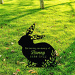 Customized Floral Bunny Memorial Metal Sign In Loving Memory Of Sympathy Garden Decor Remembrance Signs Outdoor Signs Garden Stake