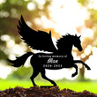 Customized Horse With Wings Memorial Metal Sign In Loving Memory Of Sympathy Garden Decor Horse Signs Outdoor Signs Garden Stake