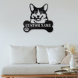 Custom Dog Metal Wall Art Personalized Corgi Led Sign Dog Lover Gift Dog House