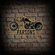 Custom Motorcycle Metal Sign With Light Motorcycle Metal Wall Art Motorcycle Garage Name Sign Personalized Garage Decor Motocross Rider Gift