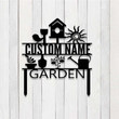 Custom Garden Sign Personalized Garden Sign Garden Stake Metal Yard Sign Garden Art Outdoor Garden Decor Metal Yard Art Gardening Gift