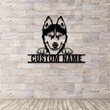 Personalized Siberian Husky Dog Metal Sign LED Husky Metal Wall Art Custom Siberian Husky Sign Husky Wall Decor Funny Husky Owners Gift