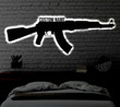 Custom AK-47 Metal LED Gun Sign Personalized Light up AK47 Metal Sign Multi Colors Gaming Sign Metal AK47 Home Decor LED Wall Art