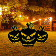 Pumpkin Stake With LED Light Outdoor Sign Halloween Decor Pumpkin Unique Gift Garden Decor Halloween Sign Happy Halloween