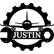 Custom Airplane Logo Metal Sign