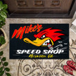personalized hot rod garage speed shop door mat 09070 Indoor Outdoor Floor Mat Door Mats