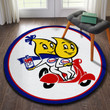 Hot Rod Gasoline Vintage Round Mat Round Floor Mat Room Rugs Carpet Outdoor Rug Washable Rugs S (24In)