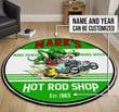 Personalized Rat Fink Hot Rod Shop Round Mat 08237 Living Room Rugs, Bedroom Rugs, Kitchen Rugs S (24In)