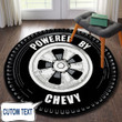 Personalized Power By Hot Rod Round Mat Round Floor Mat Room Rugs Carpet Outdoor Rug Washable Rugs S (24In)