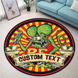 Personalized Hot Rod Round Mat Round Floor Mat Room Rugs Carpet Outdoor Rug Washable Rugs S (24In)