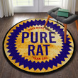 Pure Rat Oldschool Hot Rod Round Mat Round Floor Mat Room Rugs Carpet Outdoor Rug Washable Rugs S (24In)