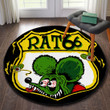 Rat 66 Hot Rod Round Mat Round Floor Mat Room Rugs Carpet Outdoor Rug Washable Rugs S (24In)