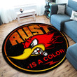 Hot Rod Rust Is A Color Round Mat Round Floor Mat Room Rugs Carpet Outdoor Rug Washable Rugs S (24In)