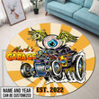 Personalized Hot Rod Eye Ball Round Mat Round Floor Mat Room Rugs Carpet Outdoor Rug Washable Rugs S (24In)