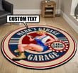 Personalized Hot Rod Garage Round Mat Round Floor Mat Room Rugs Carpet Outdoor Rug Washable Rugs L (40In)