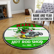 Personalized Rat Fink Hot Rod Shop Round Mat 08237 Living Room Rugs, Bedroom Rugs, Kitchen Rugs L (40In)