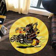Hot Rod Taco Run Round Mat Round Floor Mat Room Rugs Carpet Outdoor Rug Washable Rugs L (40In)
