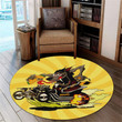 Hot Rod Taco Run Round Mat Round Floor Mat Room Rugs Carpet Outdoor Rug Washable Rugs M (32In)