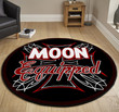 Moon Equipped Hot Rod Round Mat Round Floor Mat Room Rugs Carpet Outdoor Rug Washable Rugs L (40In)