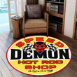 Speed Demon Hot Rod Shop Round Mat Round Floor Mat Room Rugs Carpet Outdoor Rug Washable Rugs M (32In)