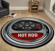 Retro Hot Rod Tach Round Mat Round Floor Mat Room Rugs Carpet Outdoor Rug Washable Rugs L (40In)