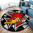Hot Rod Woodpecker Round Mat Round Floor Mat Room Rugs Carpet Outdoor Rug Washable Rugs M (32In)