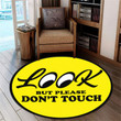 Look But Please Don'T Touch Hot Rod Round Mat Round Floor Mat Room Rugs Carpet Outdoor Rug Washable Rugs M (32In)