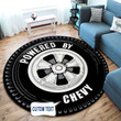 Personalized Power By Hot Rod Round Mat Round Floor Mat Room Rugs Carpet Outdoor Rug Washable Rugs M (32In)