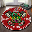 Hot Rod Club Round Mat Round Floor Mat Room Rugs Carpet Outdoor Rug Washable Rugs Xl (48In)